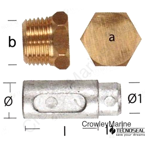 ANODE LOMBARDINI W/TAP (TEN02350T)
