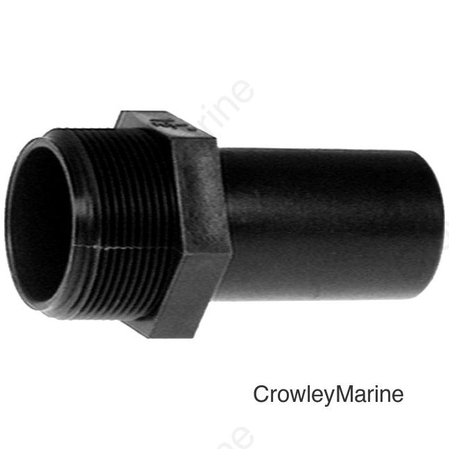 1 1/8" H x 1" MP Straight Sani Fitting