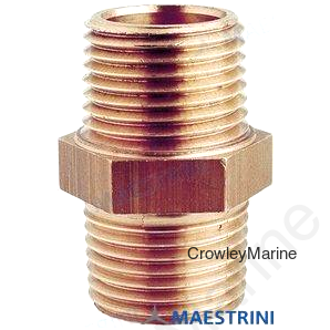 DBL SCREW NIPPLE BRZ 3/8" (GS30633)