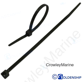 BLK NYL CBL TIES 430X7.6 (100) (GS38260)