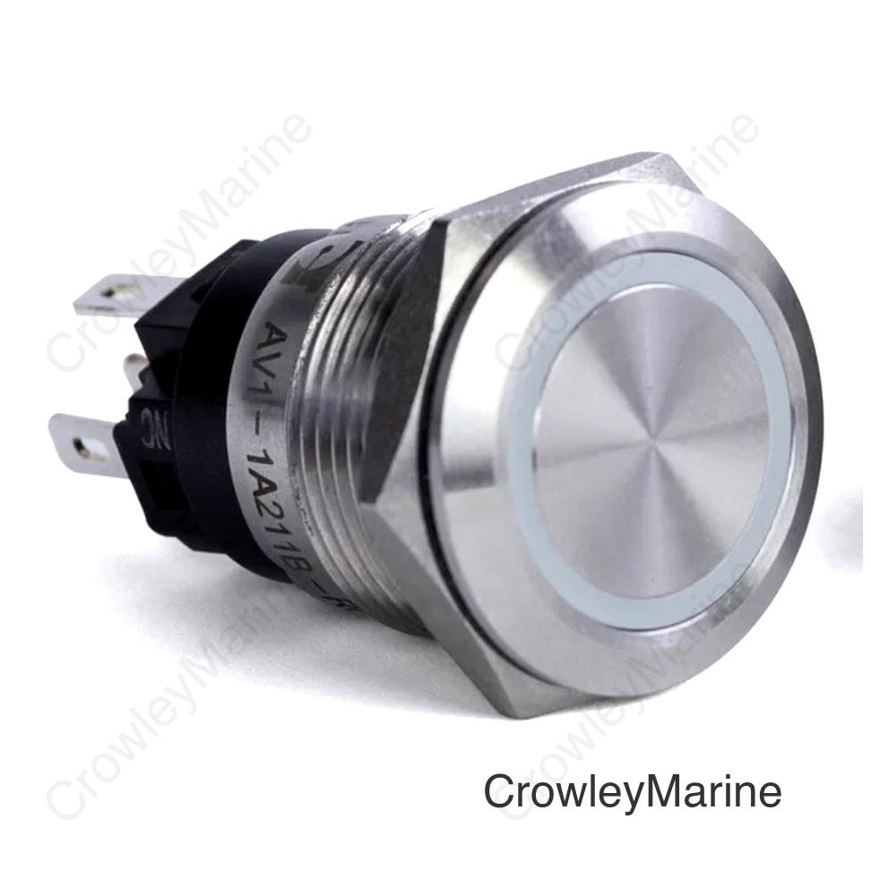 Sierra AV10040R Push-Button Switch, Off/On, Red Halo LED