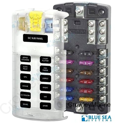 FUSE BLOCK ATO 12 CRCT W/GRND (BS5026)