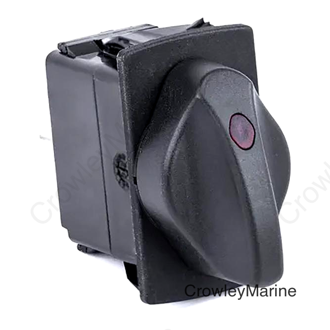 Sierra RS20020 Contura Rotary Switch, ON - OFF - ON Red Light