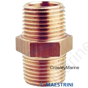 DBL SCREW NIPPLE BRZ 3/4" (GS30635)