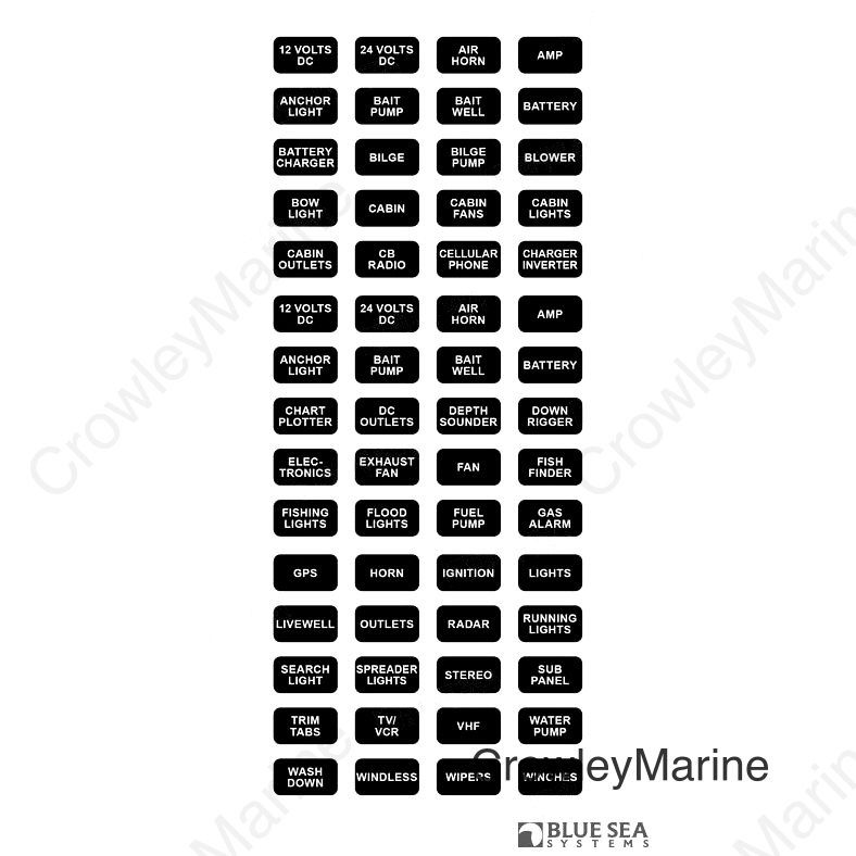 LABEL KIT DC WTRPRF COMP BLK (BS8214)