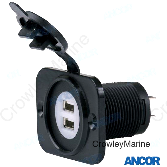DUAL USB CHGR RECEP 5V 21A (AM12VDUSB)