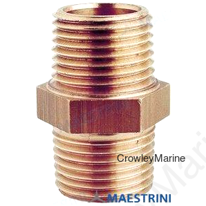 DBL SCREW NIPPLE BRZ 2 1/2" (GS30640)