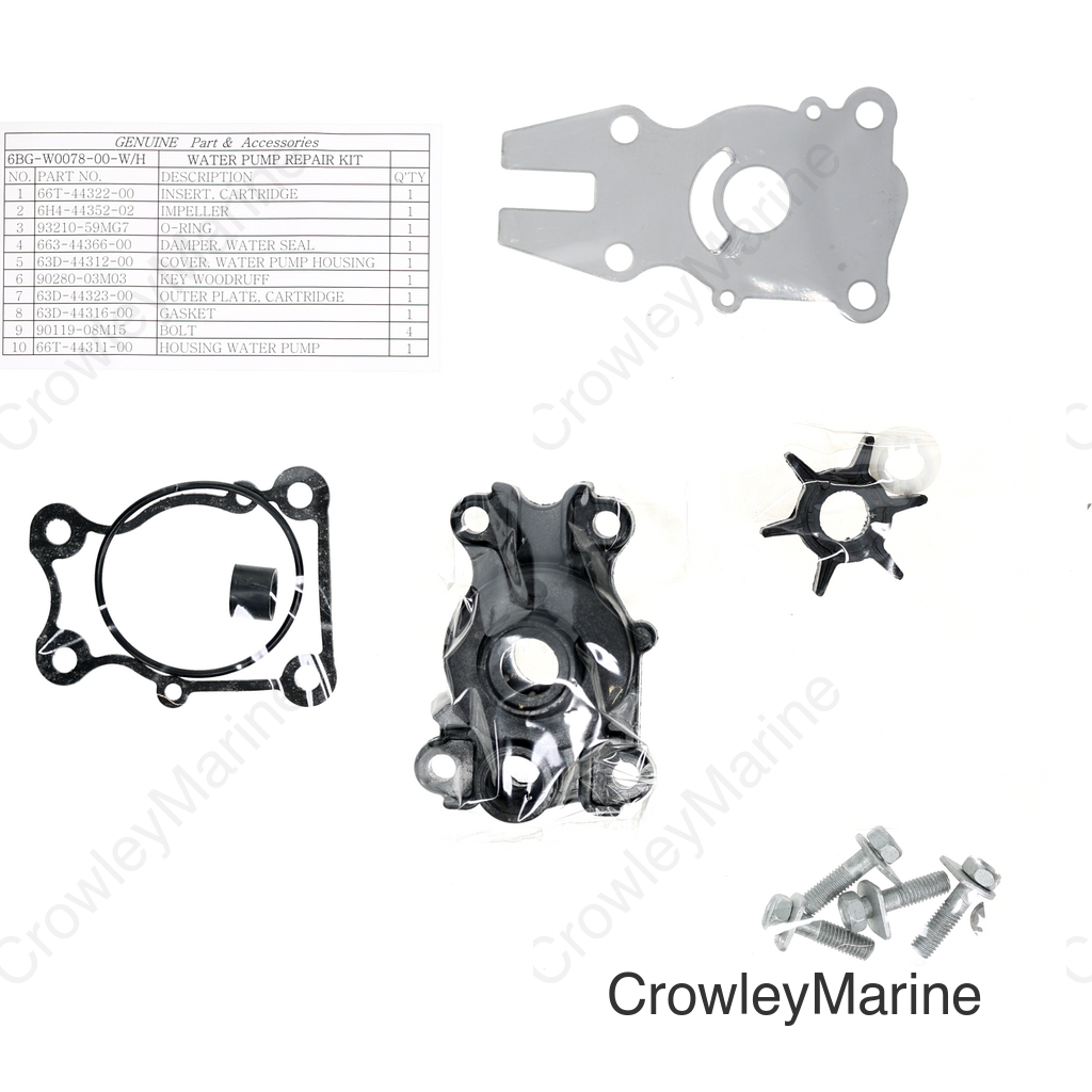 Water Pump Repair Kit (With Plastic Housing)