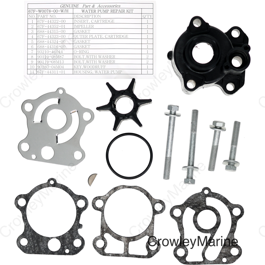 Water Pump Repair Kit (With Plastic Housing)